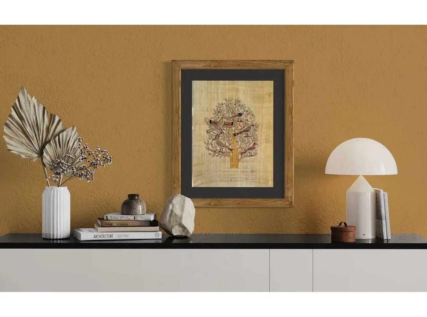 Tree of Life - Ancient Egyptian Papyrus Painting - Ancient Egypt Papyrus Paper - Egypt Wall Decor - Papyrus Wall Art
